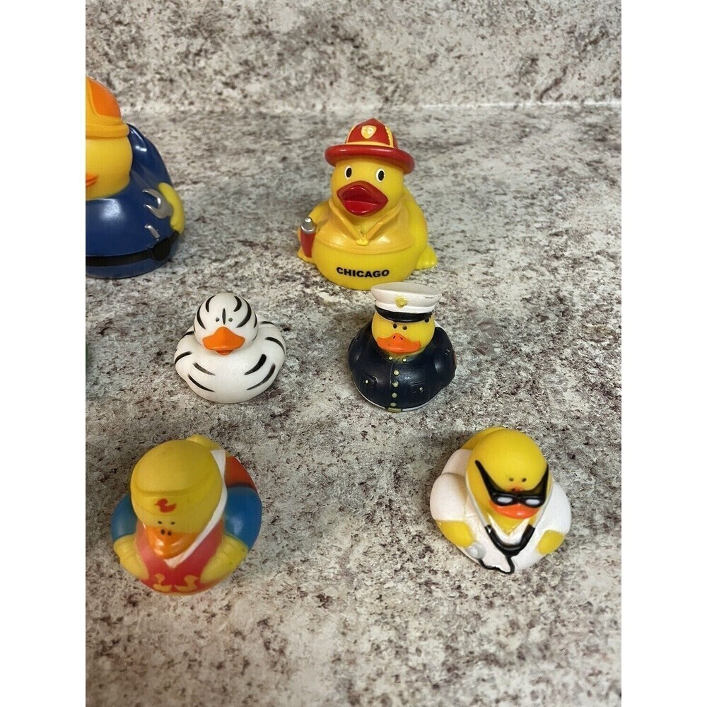 Rubber Ducks 10 Duckies for Jeep Ducking Chicago Firefighter Construction Worker - Picture 5 of 15